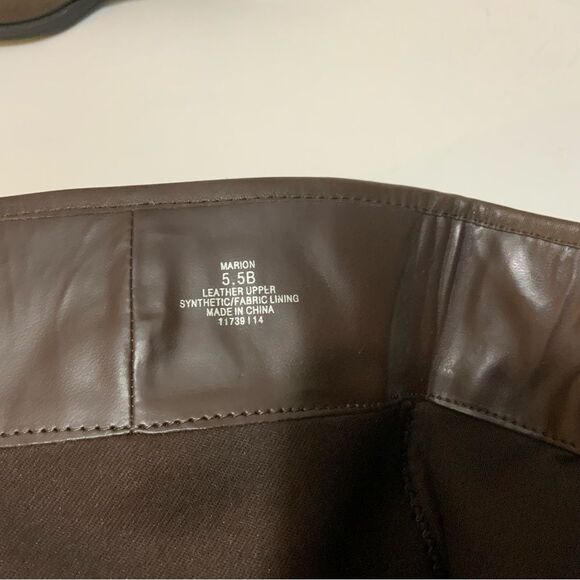 LRL Ralph Lauren Women's Marion Boot Size 5.5 Tall Riding Brown Leather Low Heel - Picture 15 of 15